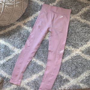 Pink Gymshark Flawless Knit Leggings 🌸